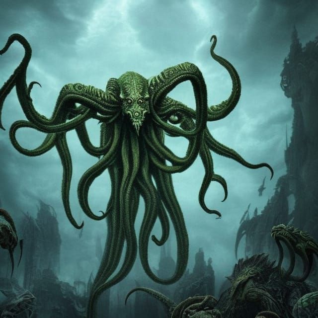 Cthulhu coming from the great deep Epic cinematic brilliant stunning ...