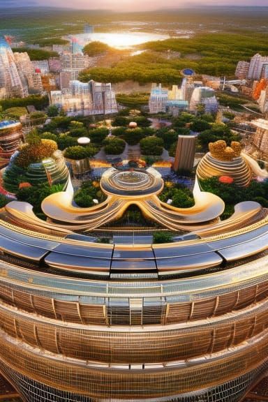 Alien futuristic city, impossible architecture, another worl...