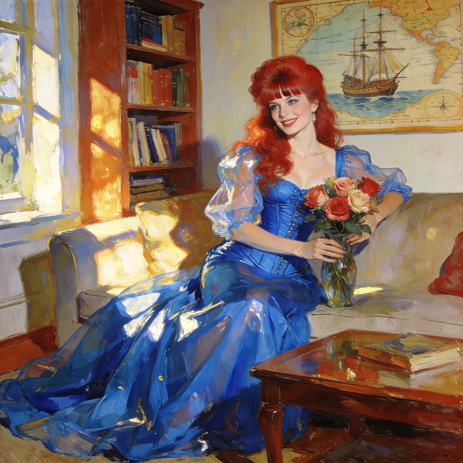 Ariel's portrait with roses (favorite version)