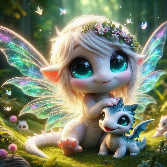 Fairy dragon and dragon