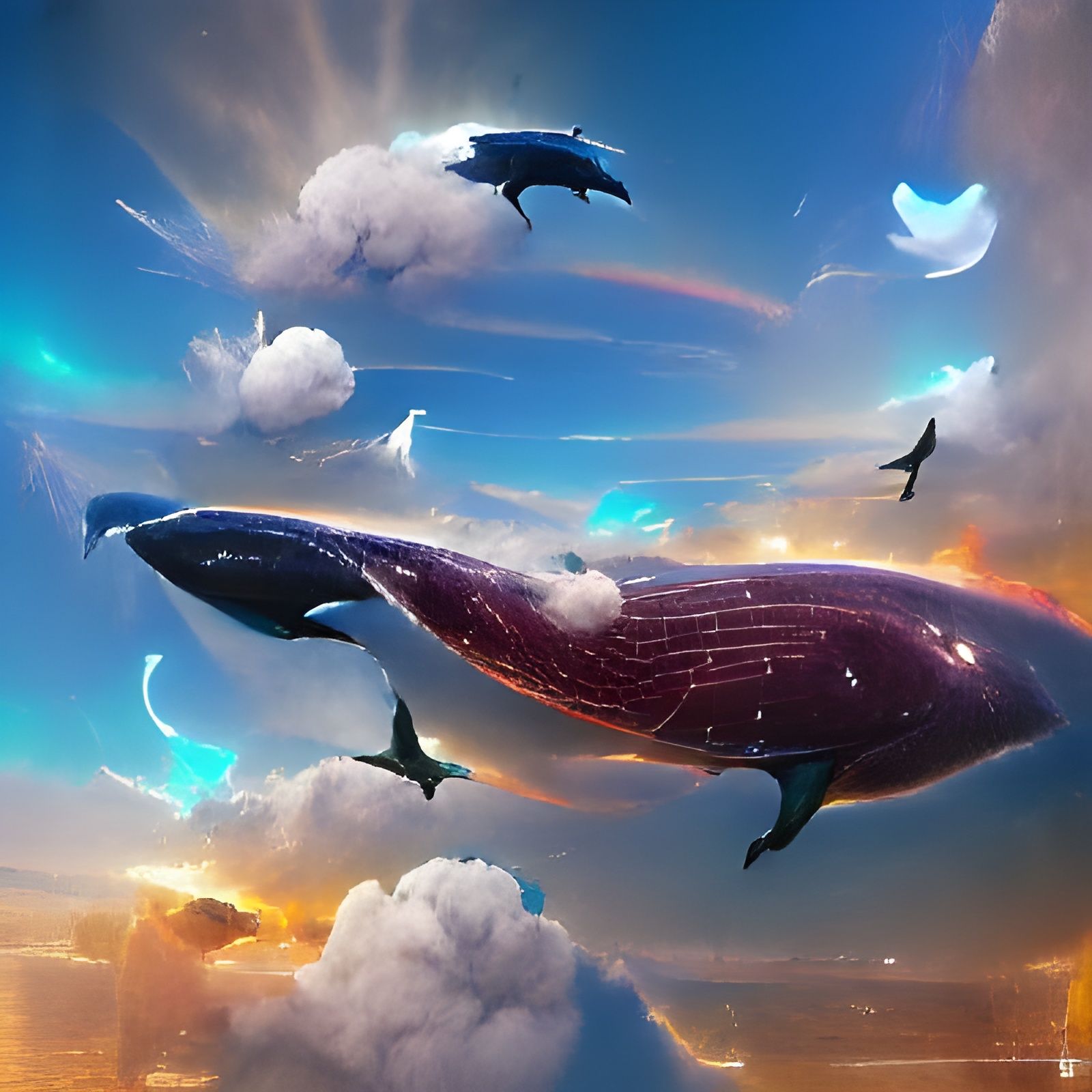 EVER SEEN A WHALE FLY? YOU WILL TODAY! 🐋 - AI Generated Artwork ...