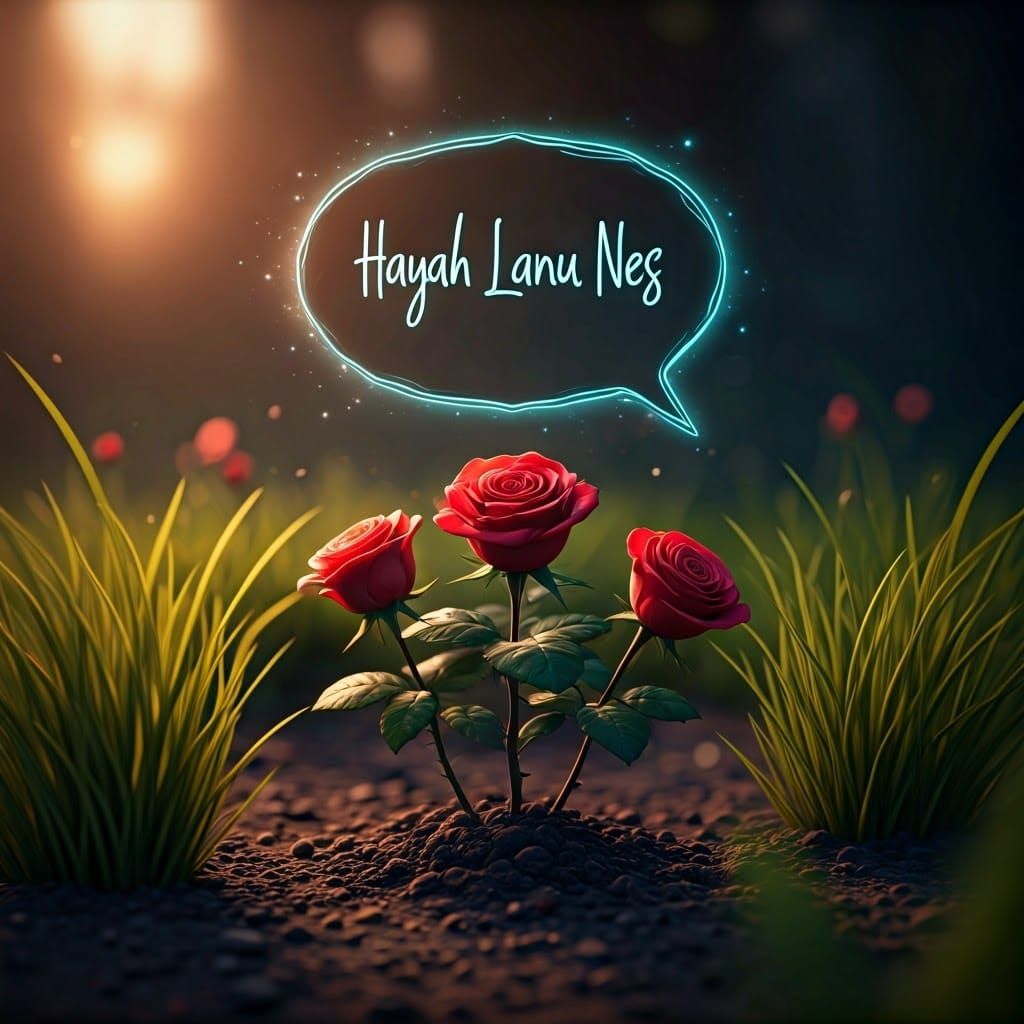 Magical Roses in a Dreamy Landscape