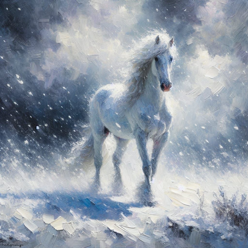 white horse   by @Paulo
