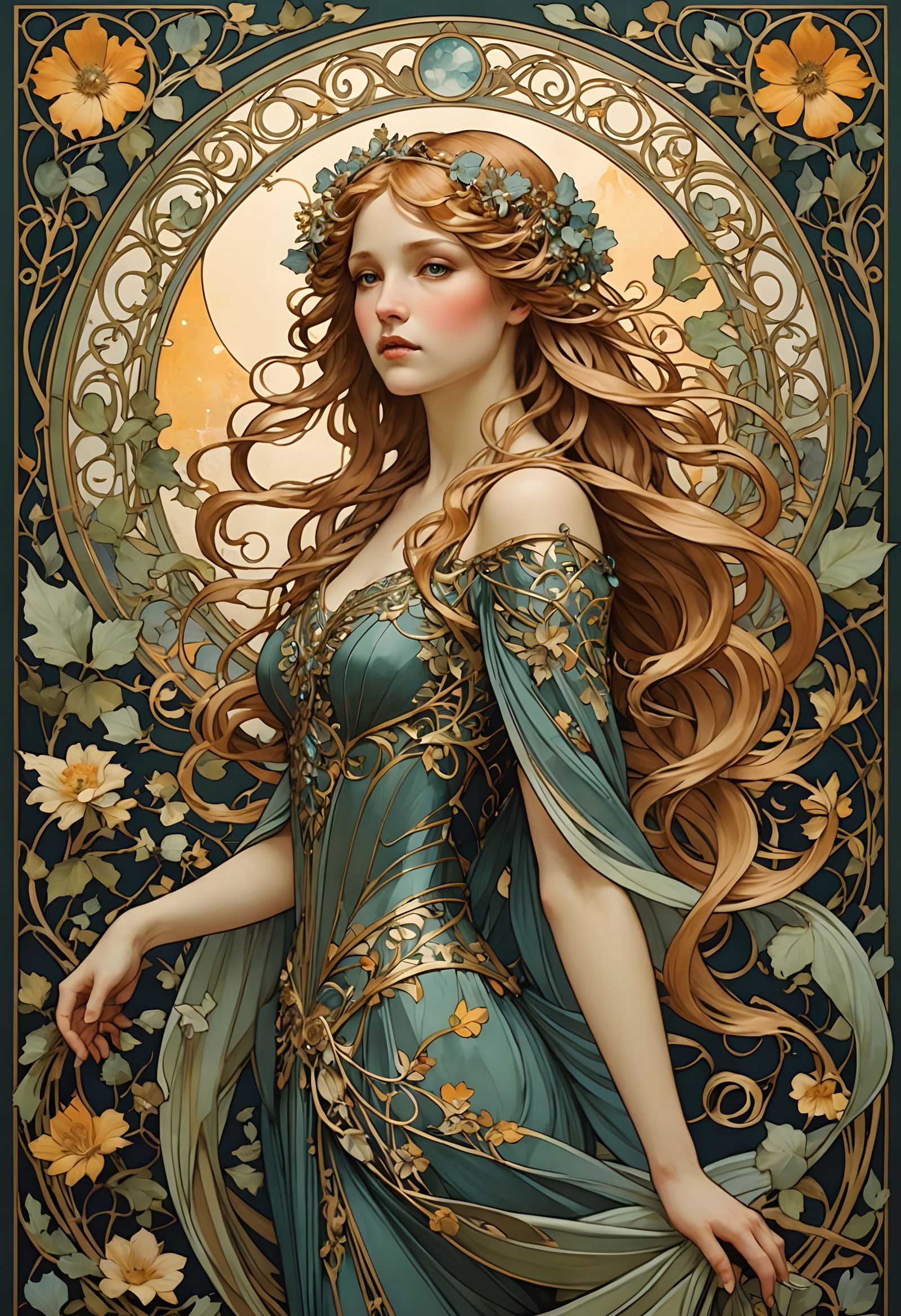 Alphonse Mucha’s Artpiece  by @Horatius