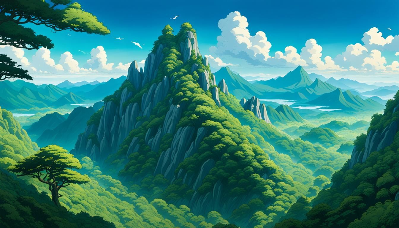 Landscap of a mountain forest