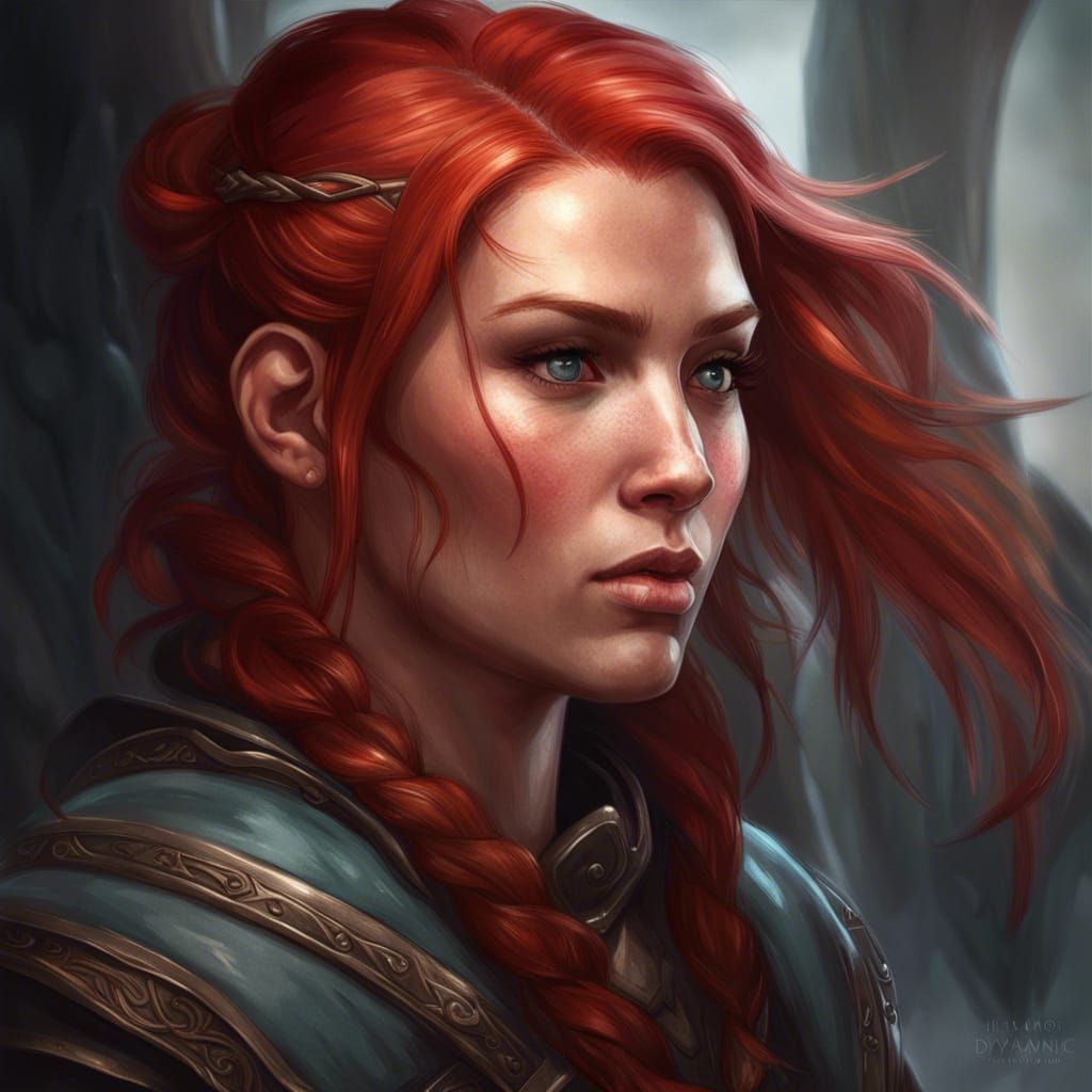 skyrim nord woman with red hair - AI Generated Artwork - NightCafe Creator