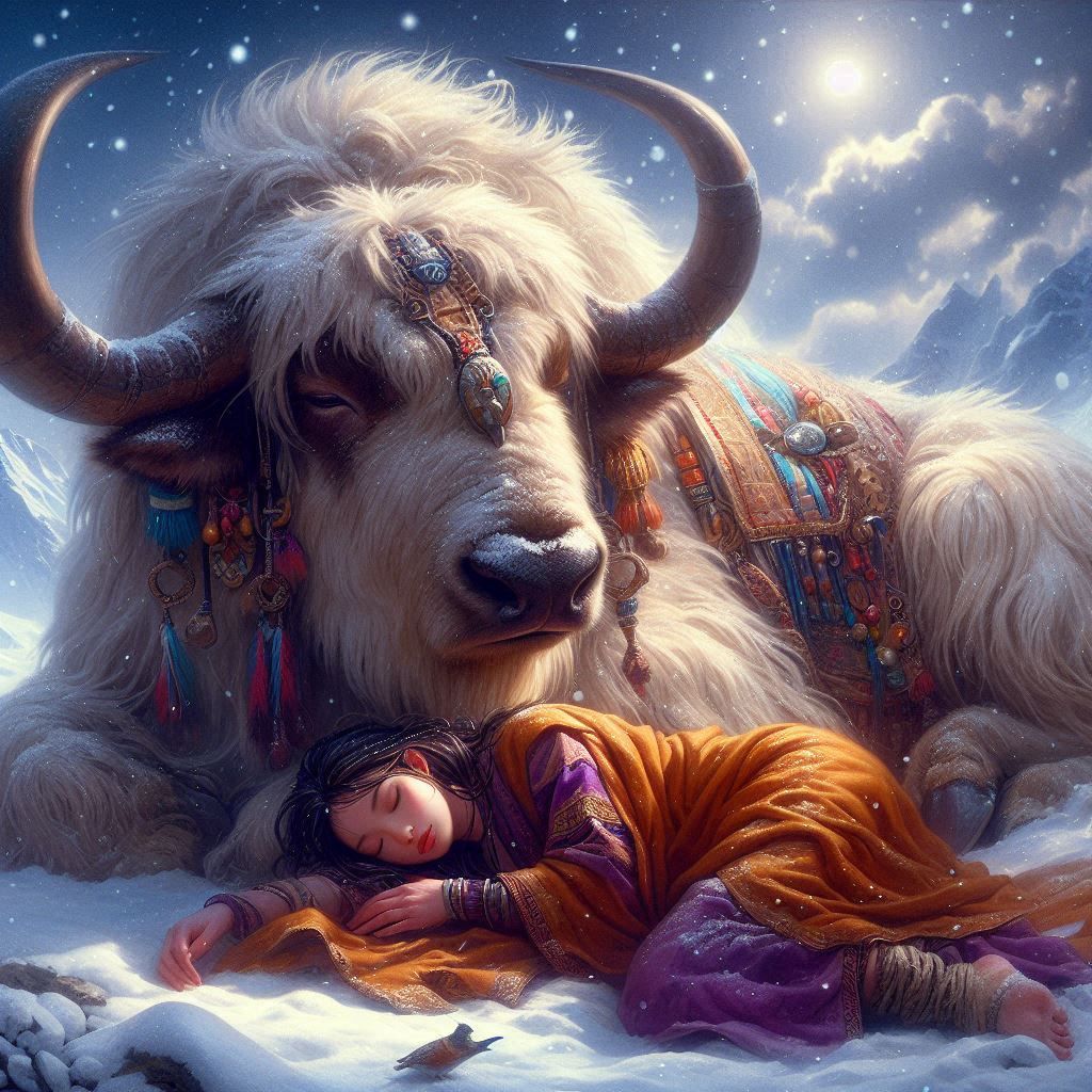 Yak and Maiden  by @Artless