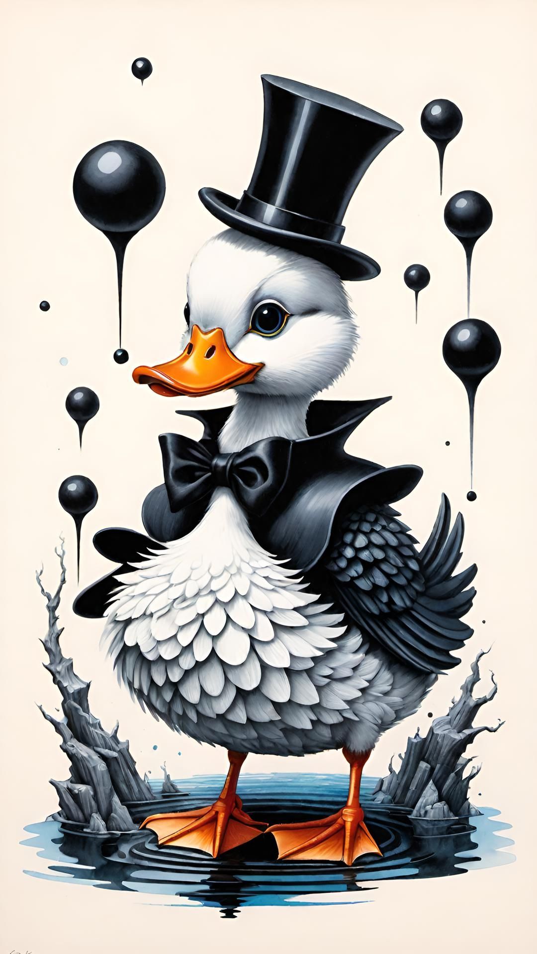 A whimsical 3D voxel-rendered duckling
