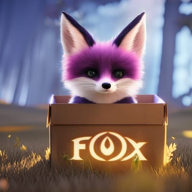 Fox In A Box With "Fox" On The Fox Box  by @Driggon