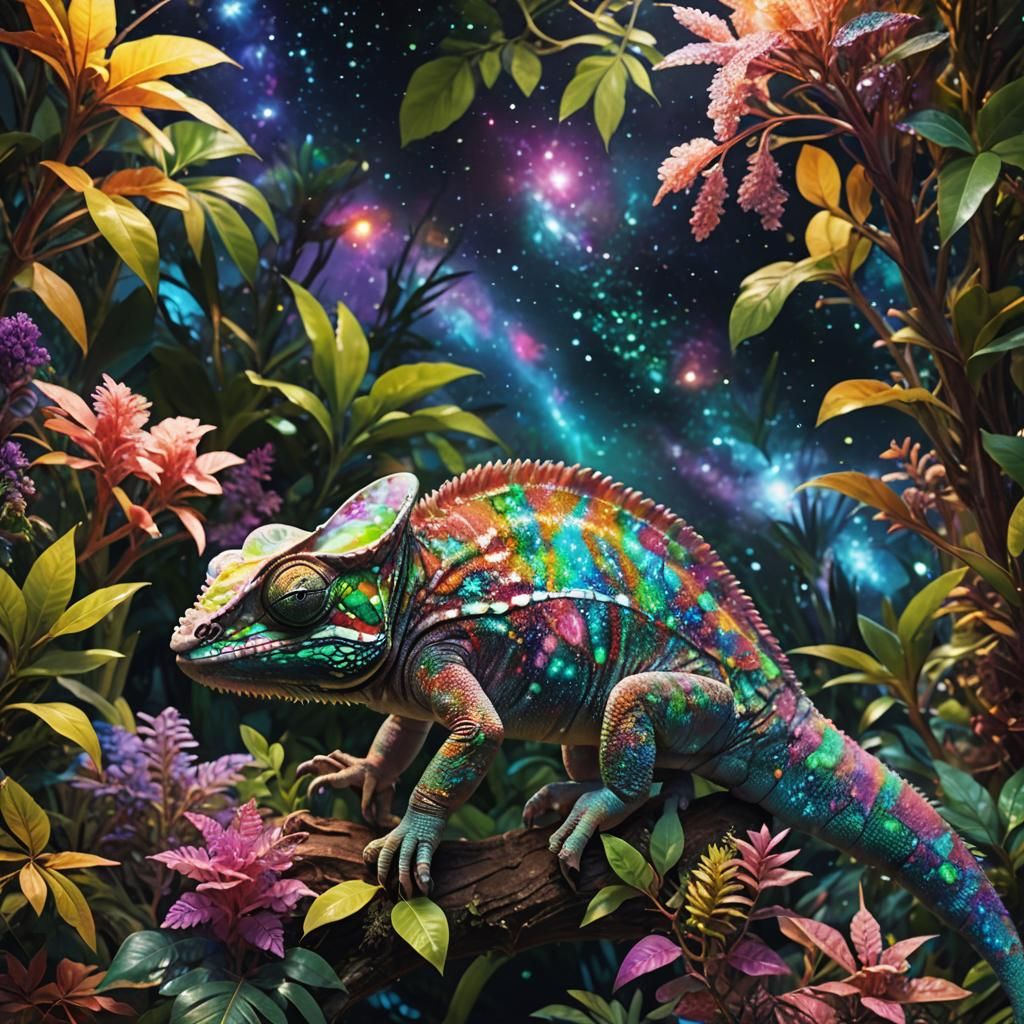 "Symbiosis of shadows: The Chameleon’s dance of colours in t...