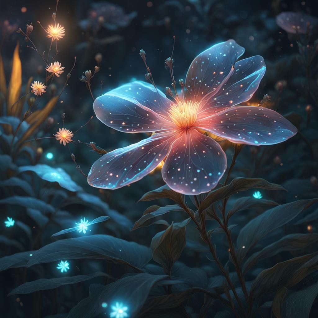 Bioluminescent Flower  by @Pop