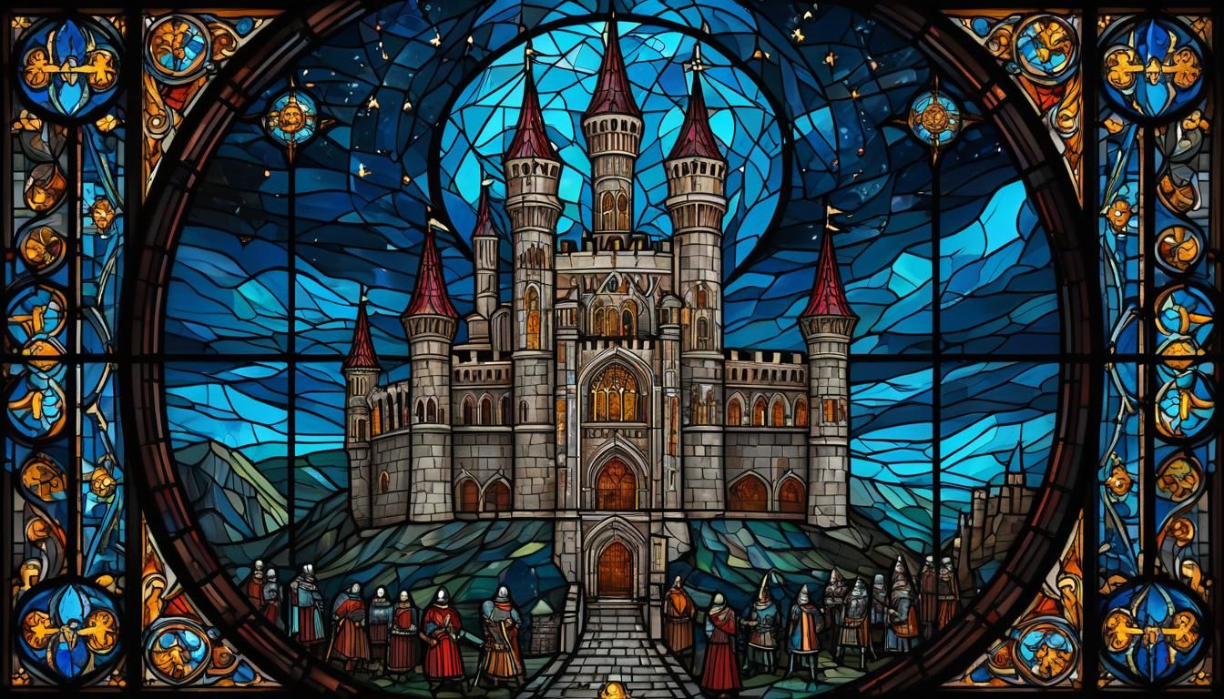 A medivela stained glass scene  by @MikeMeehow