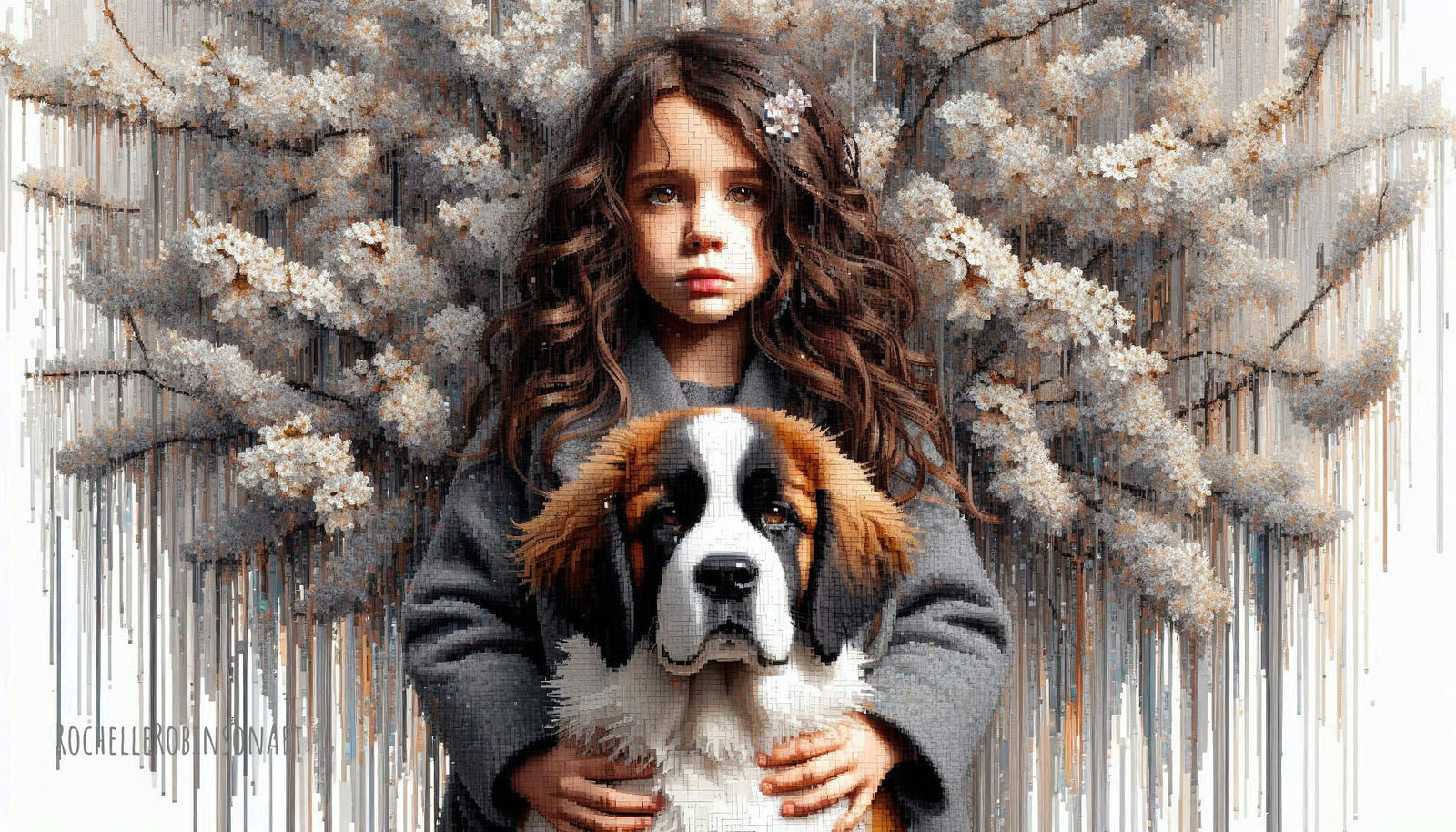 A Young Girl And Her Dog Lord Byron