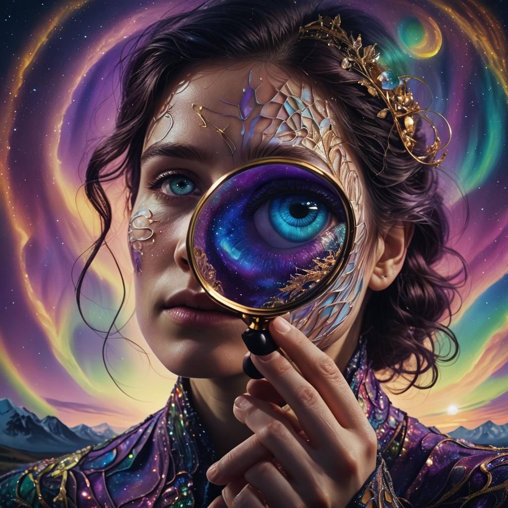 Human Face Skin Inspection with Aurora Patterns