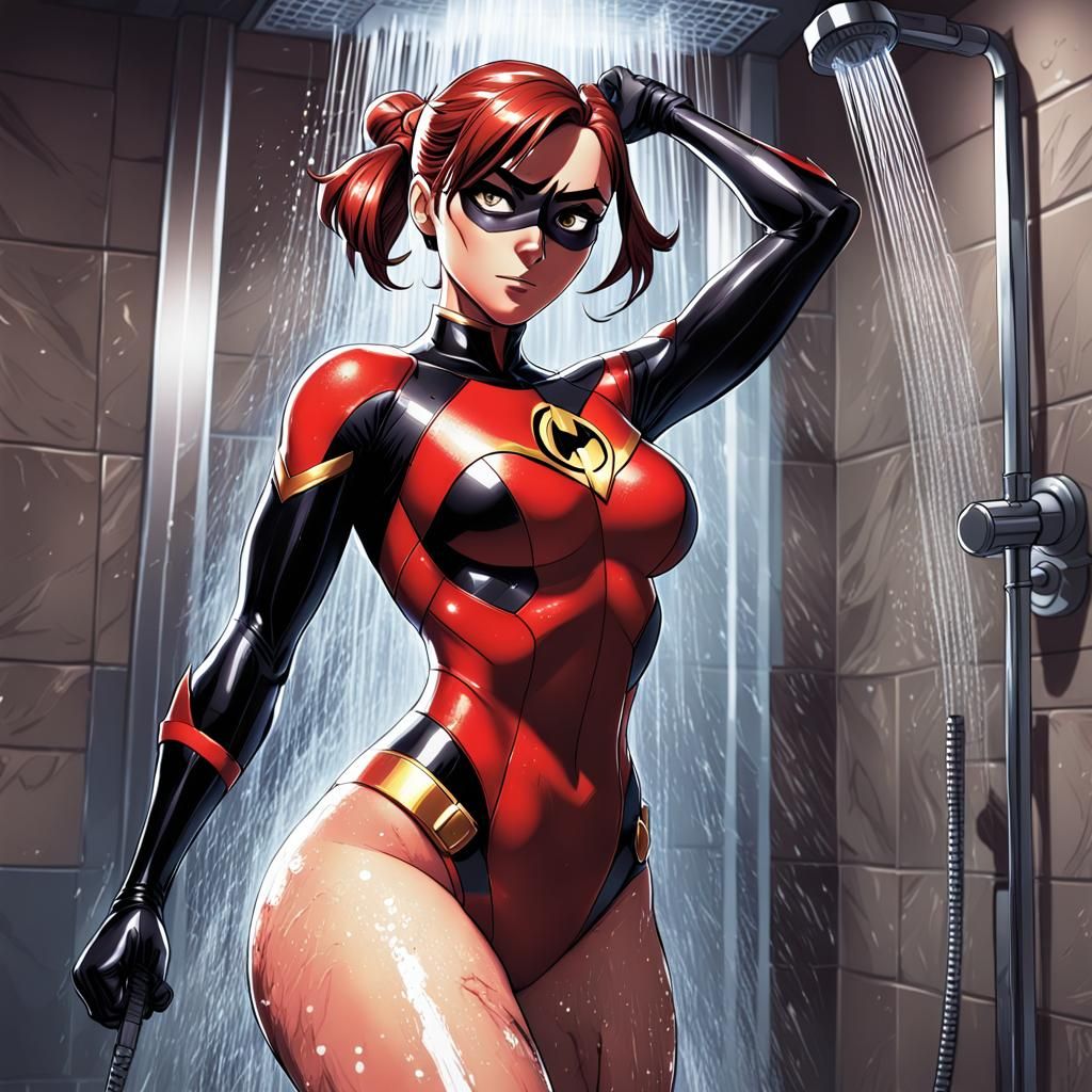 Elastigirl In the shower