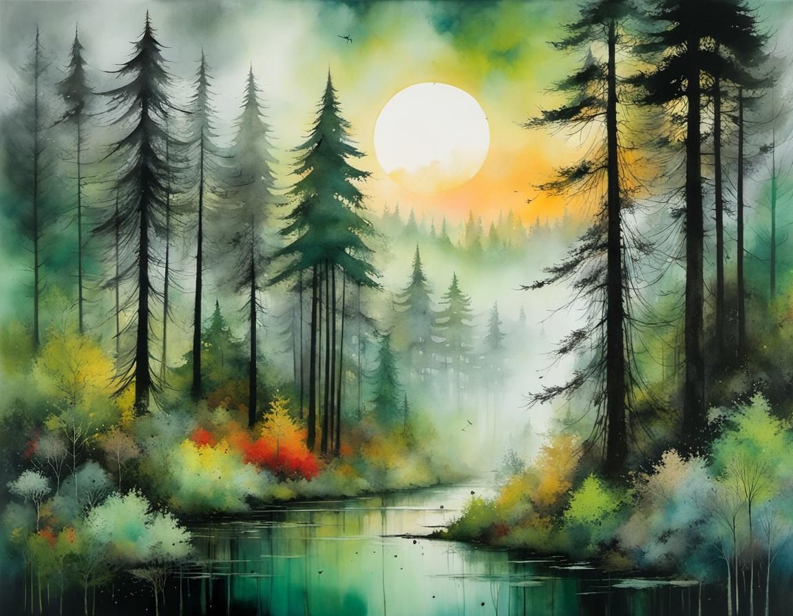 misty redwood forest  by @Amy 