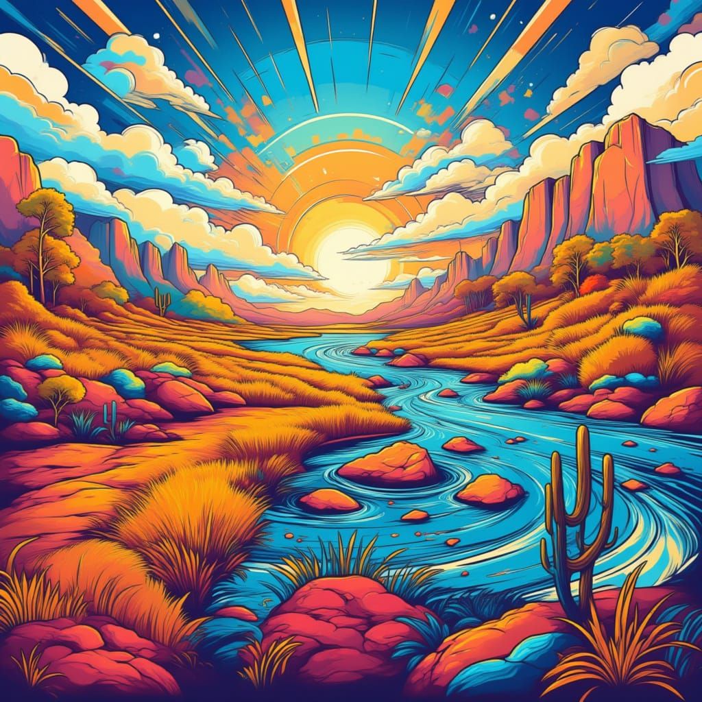 An artist, dynamic, colorful background <lora:Dynamic:1.0>