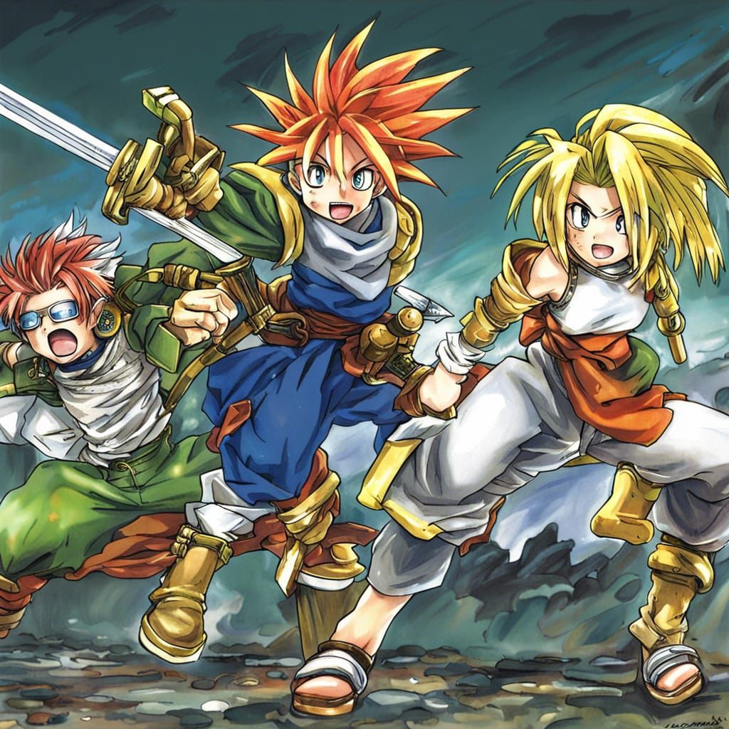 chrono trigger fighting - AI Generated Artwork - NightCafe Creator