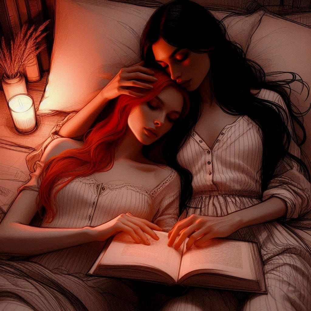 Falling asleep, book before bed