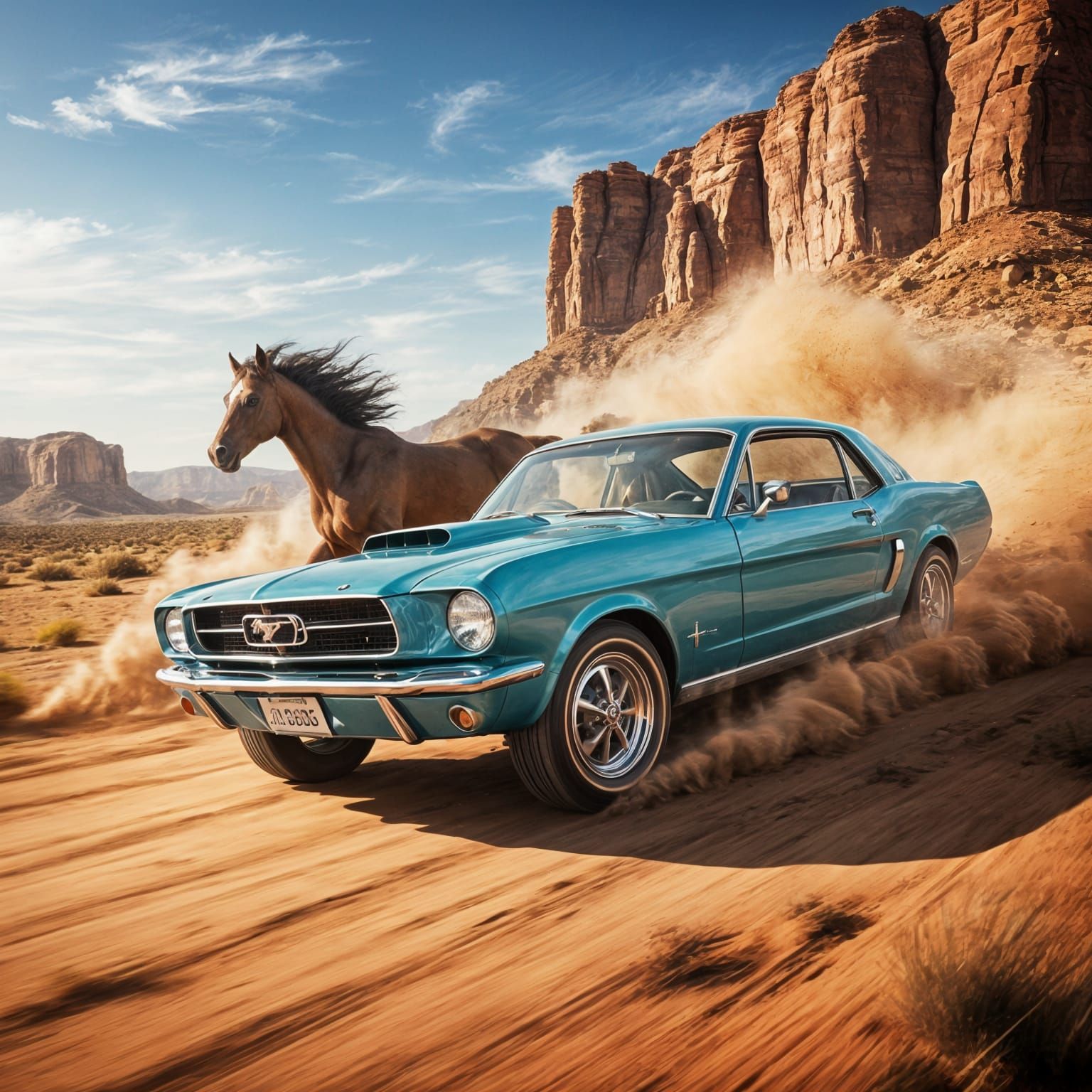 Mustang vs Mustang   by @Diamondart 