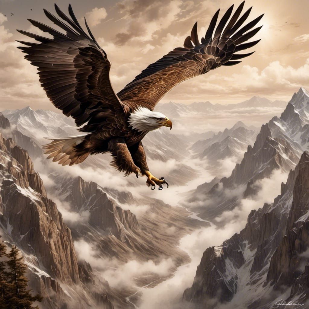 <lora:sMOre:1.0> An eagle soaring through the sky