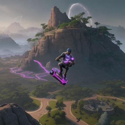 Barack Obama riding a hover board from fortnite in risky ree...