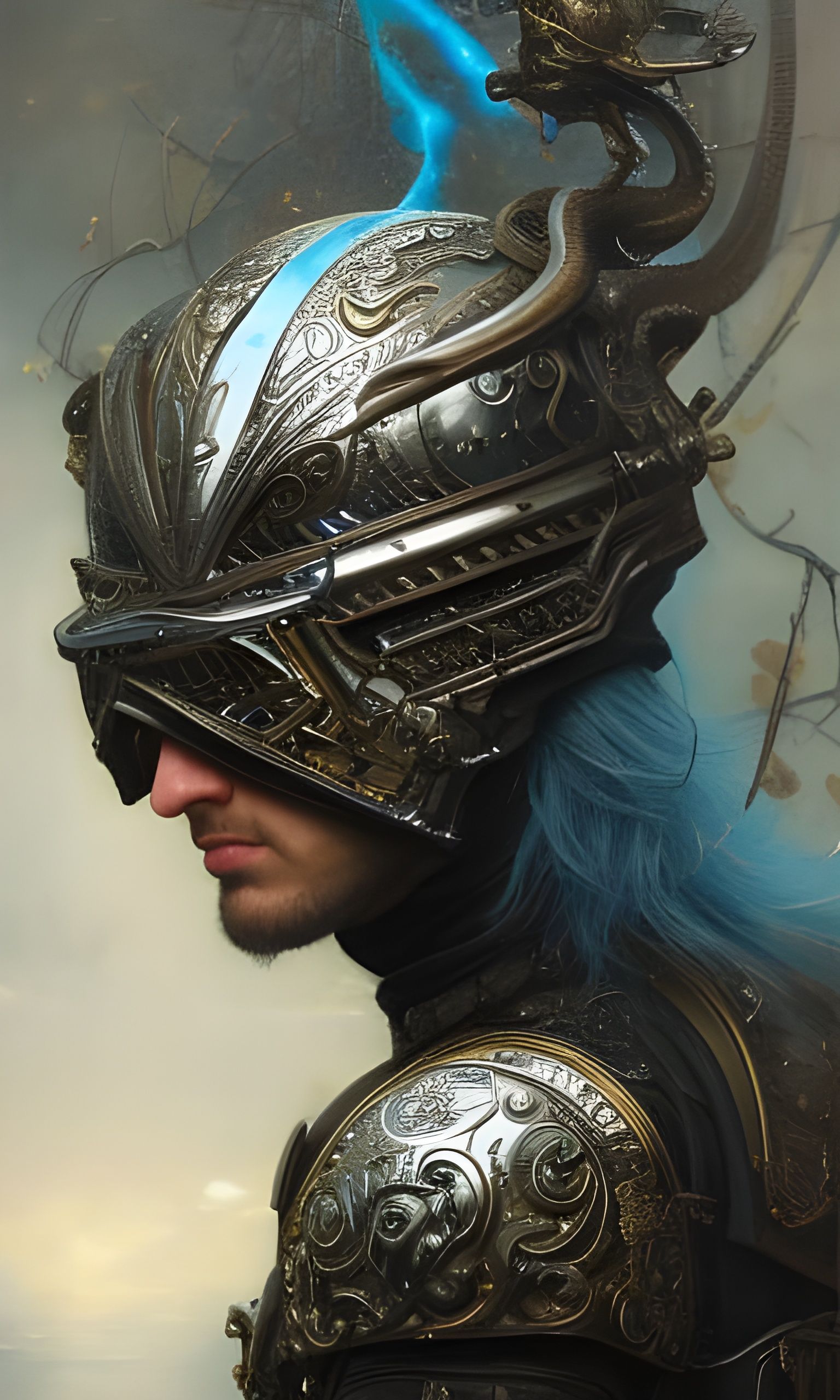 Futuristic Medieval Warrior   by @Lysael