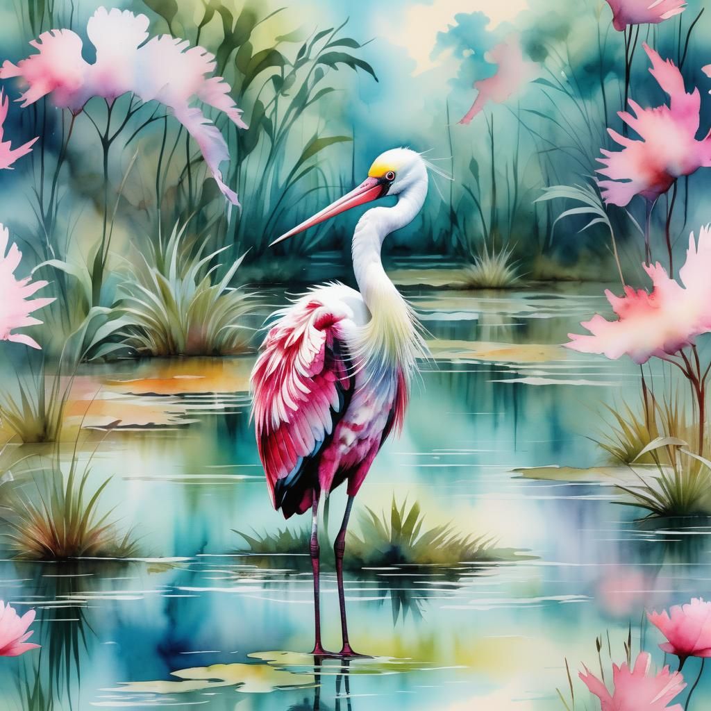 Scarlet in the Wetlands
