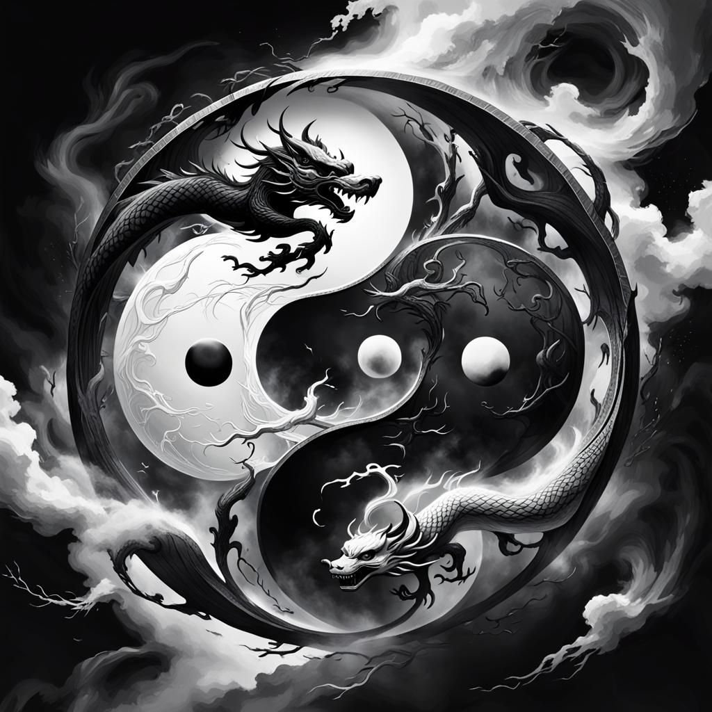 Yin Yang Mist in Chinese Bagua Splash Art