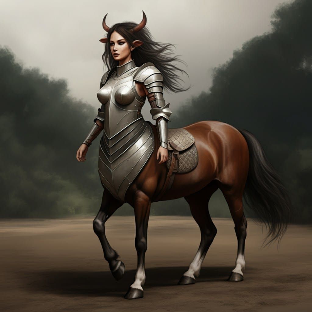 Centaur woman armored