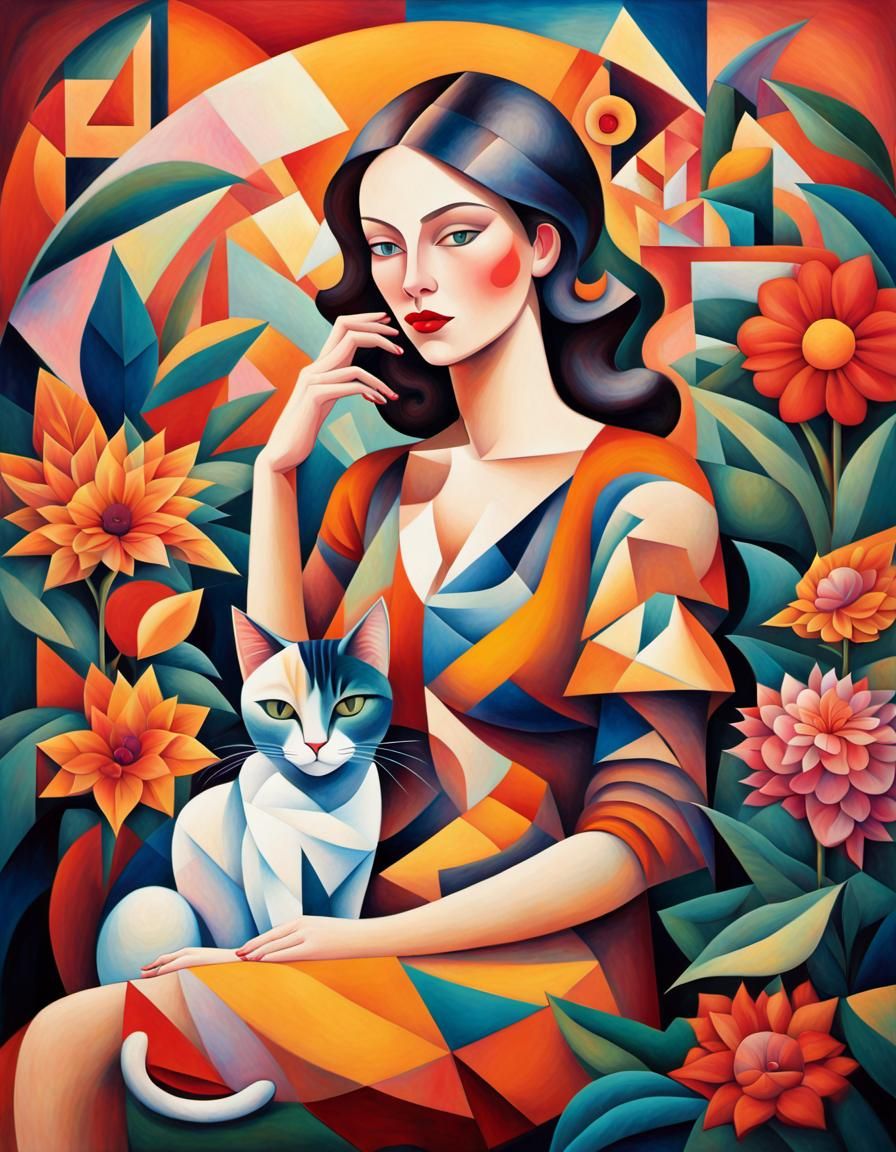 Francesca the cubist lady  by @Sandra Al