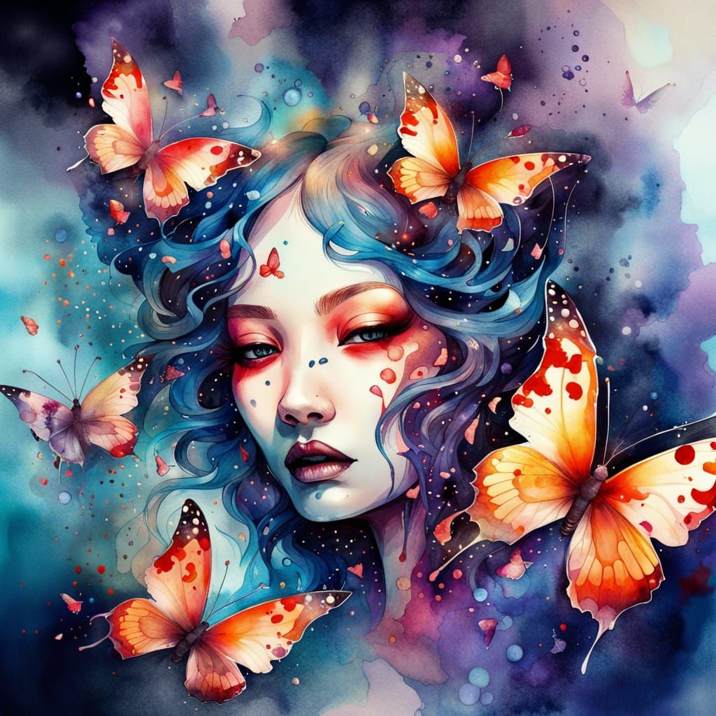 Butterfly Woman - AI Generated Artwork - NightCafe Creator