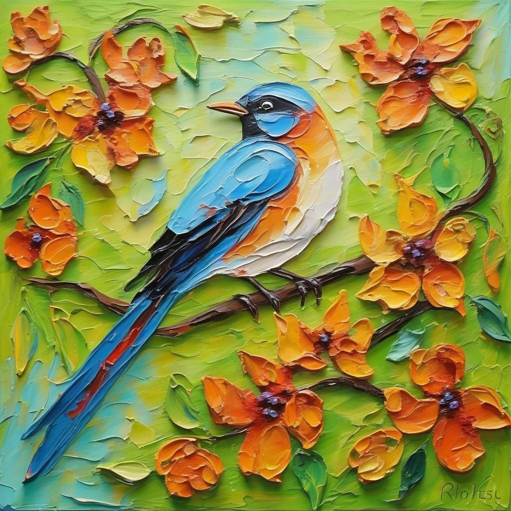 Impasto bird  by @Vicioso