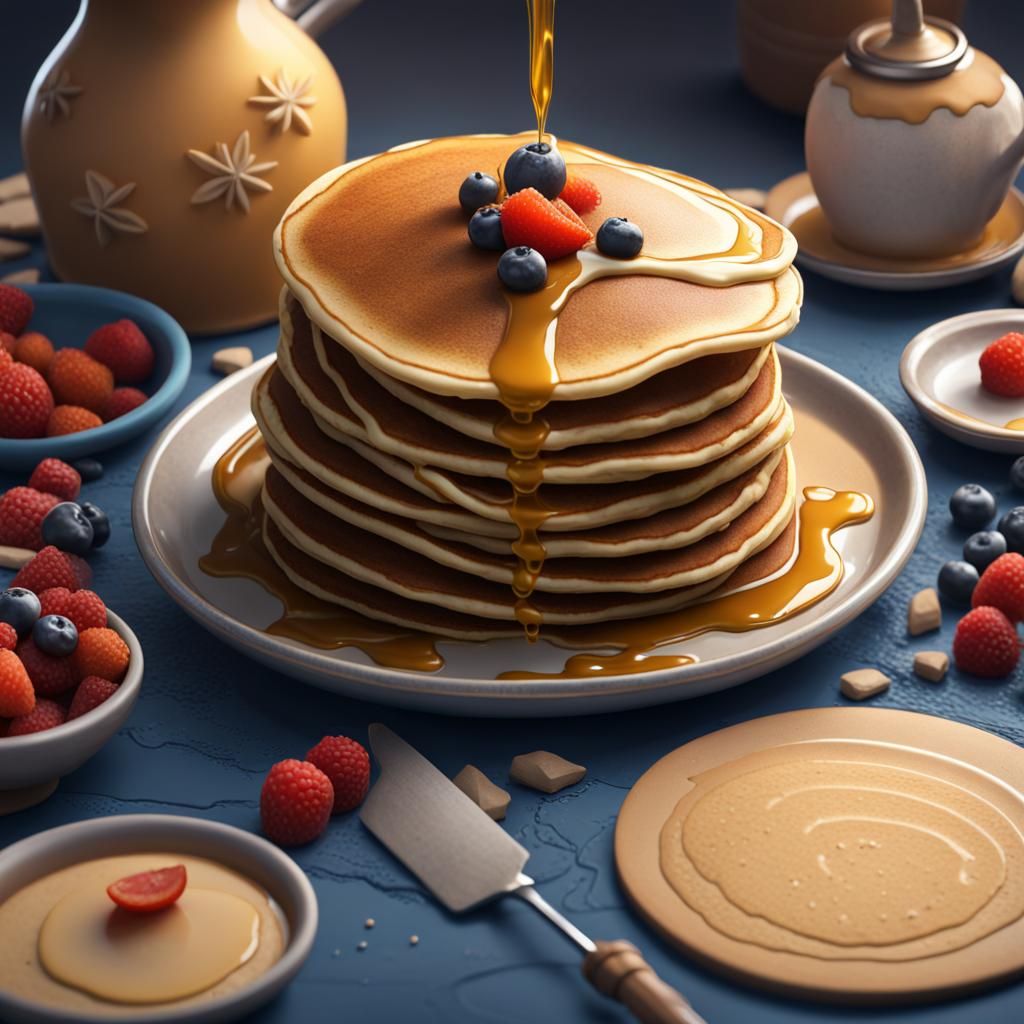 pancakes - AI Generated Artwork - NightCafe Creator