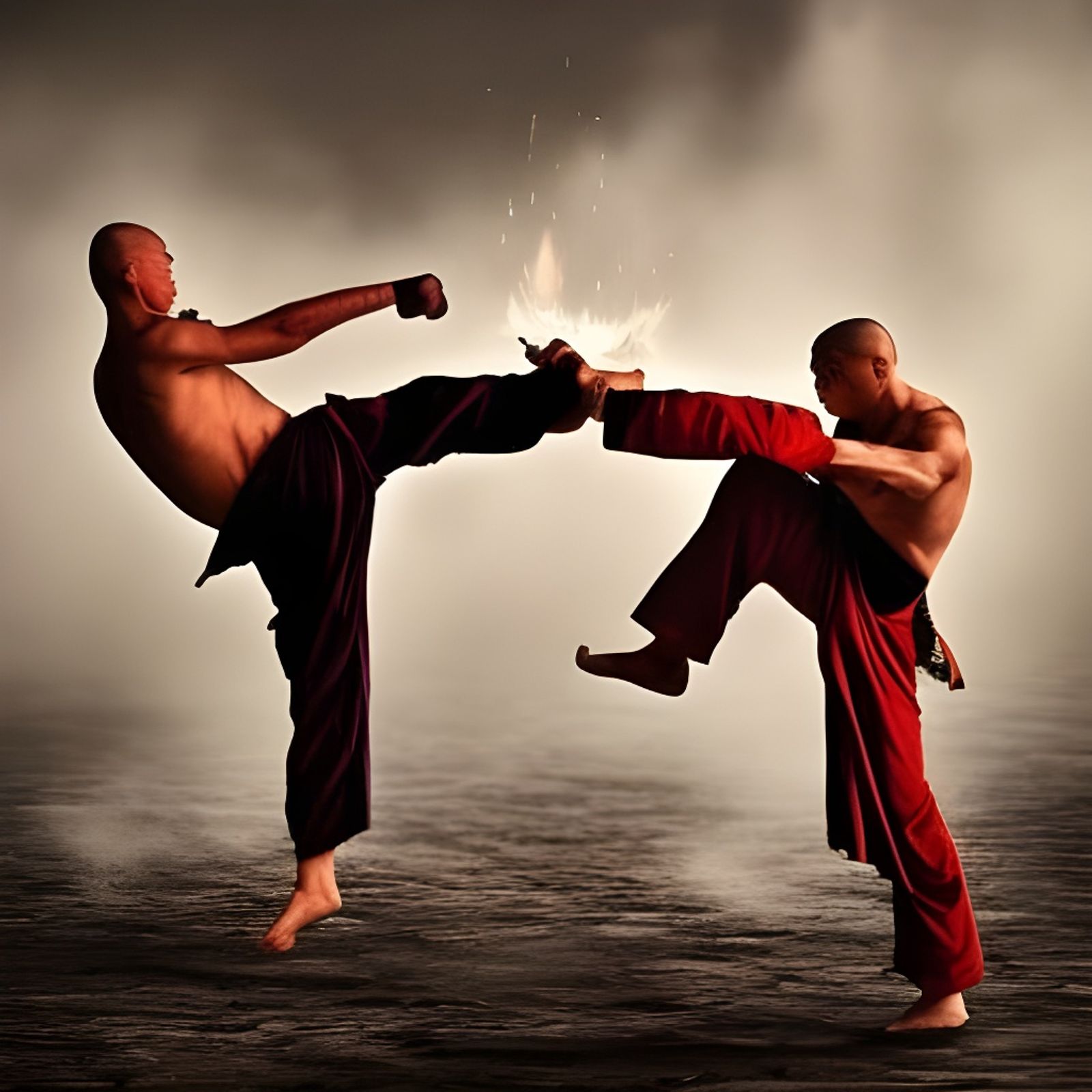 shaolin monks fighting