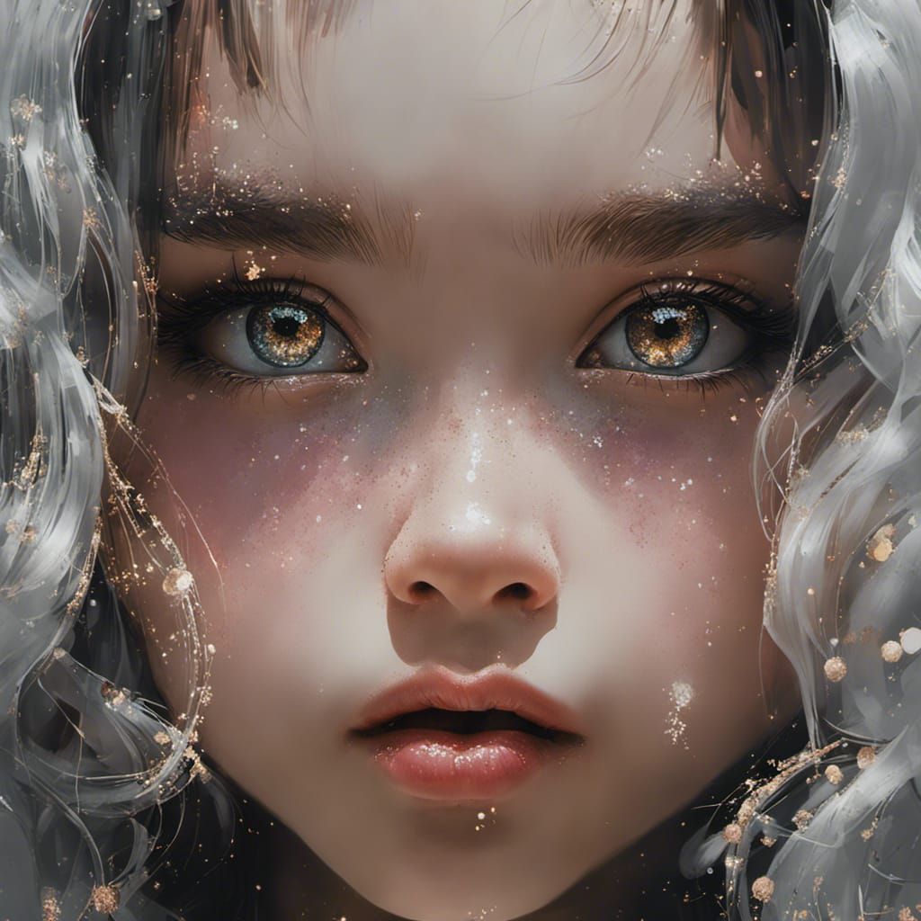glitter eyes AI Generated Artwork NightCafe Creator