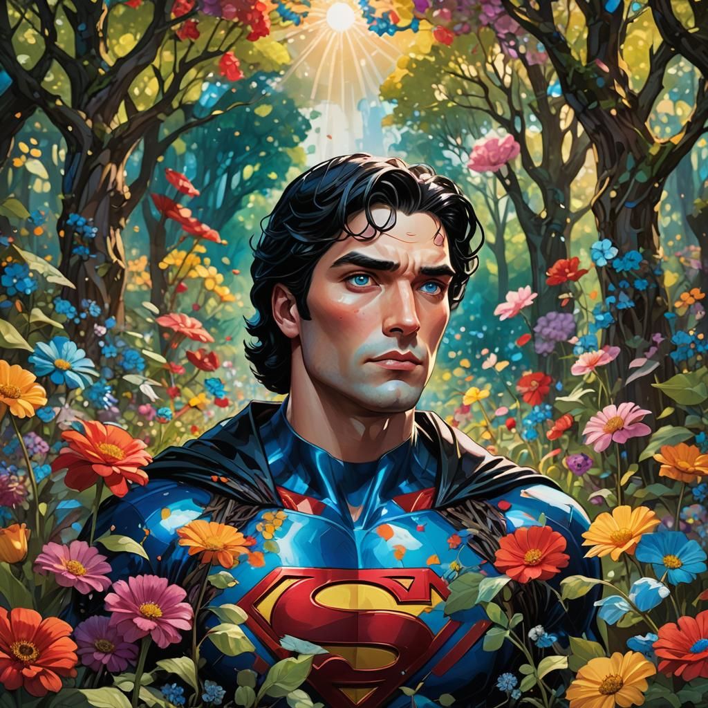 Nice woman in flowers