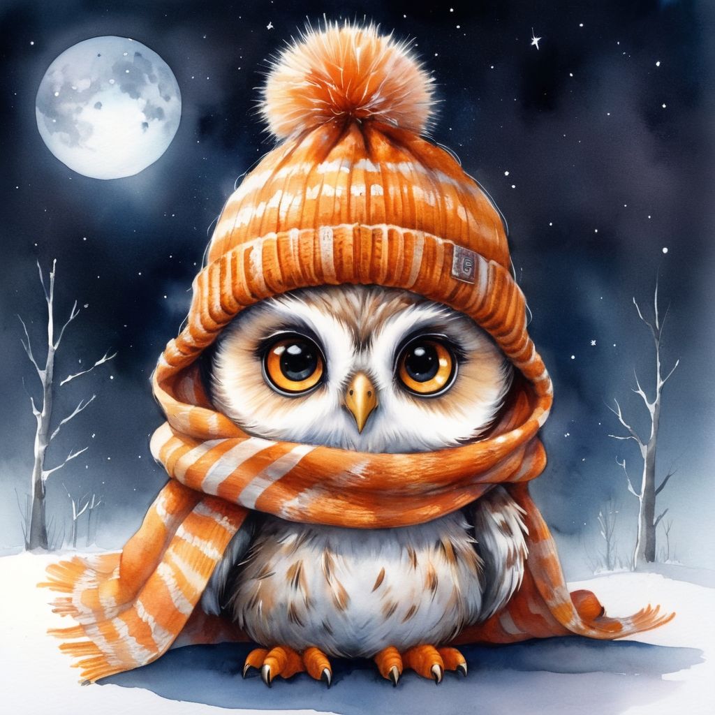 Portrait of a cute olw