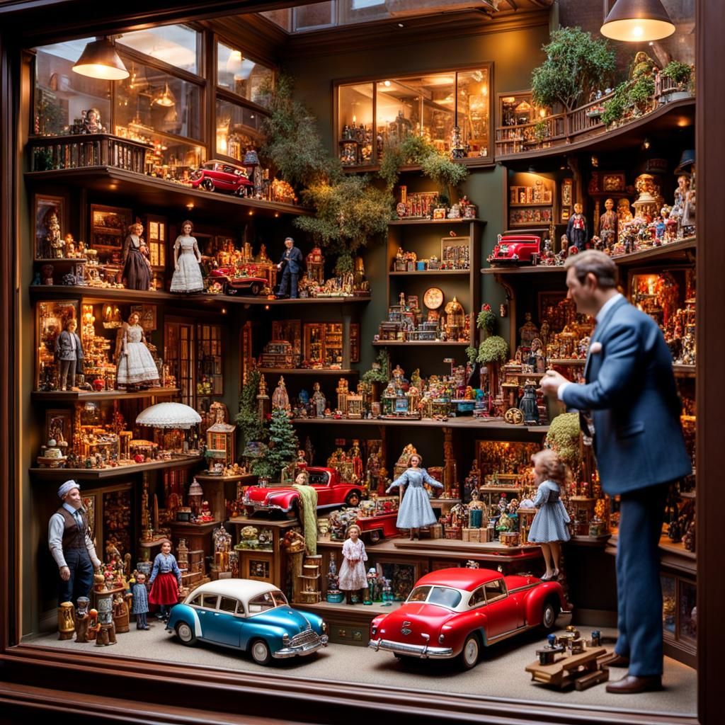 Toy shop window display ready AI Generated Artwork NightCafe Creator