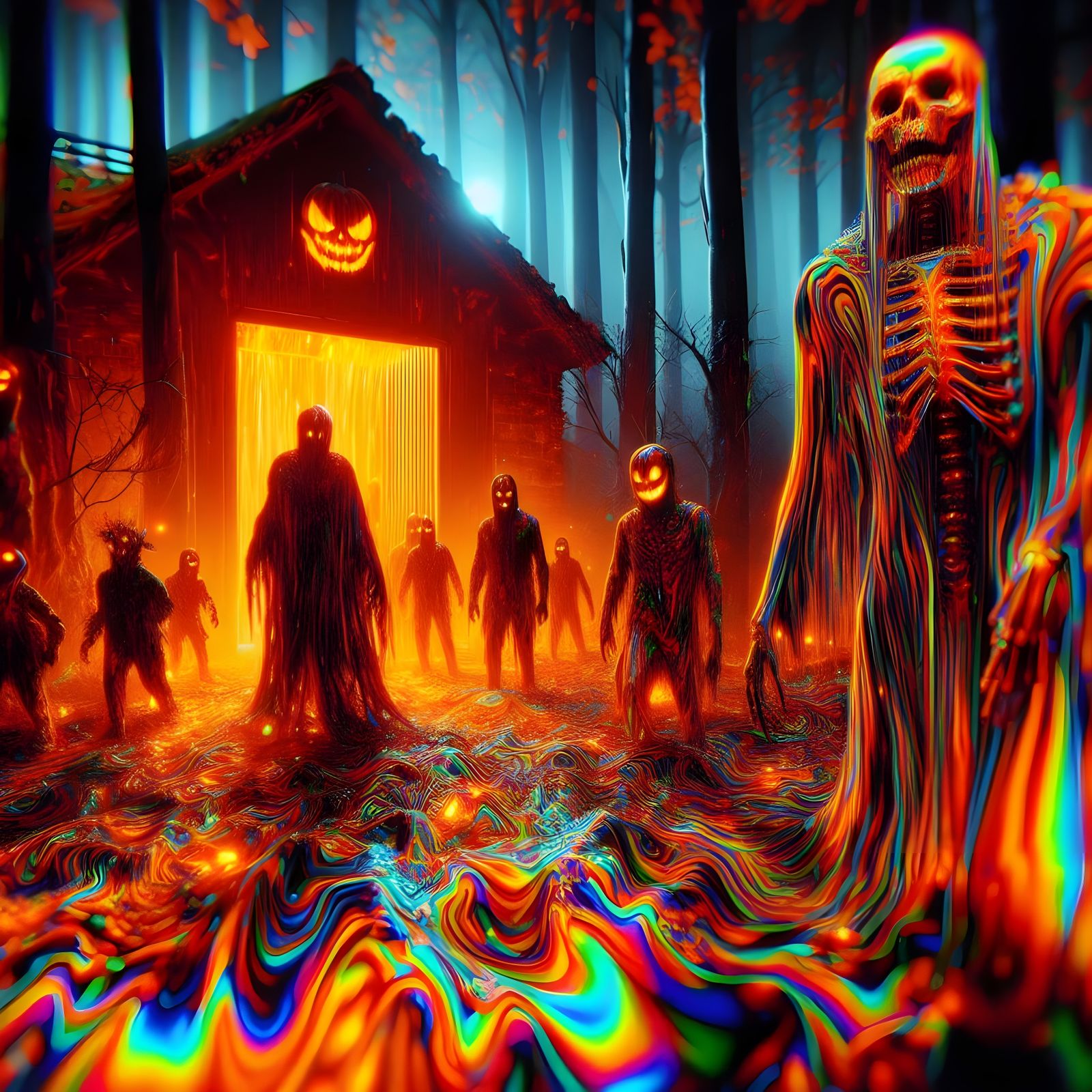 Halloween in the Woods