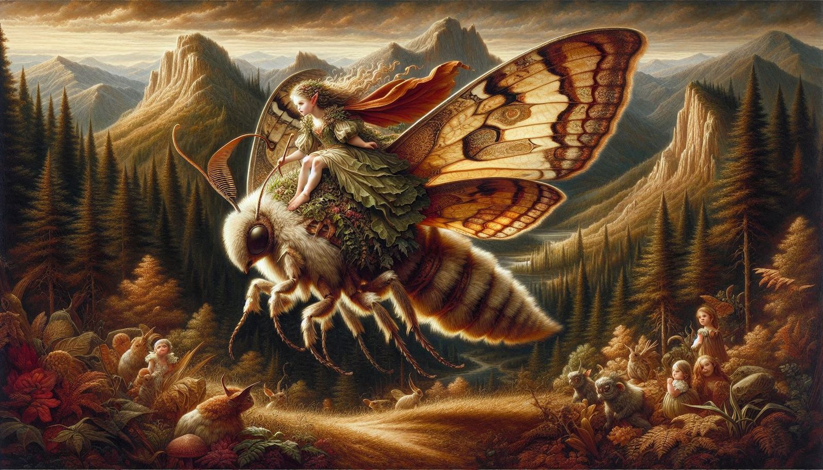 Forest Sprite on Her Winged Steed