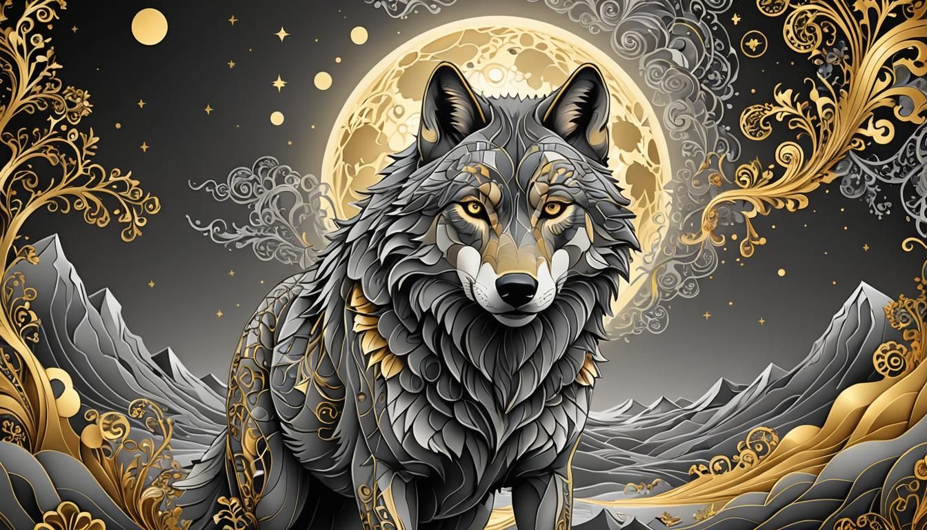 Wolf at Midnight  by @NightMambo