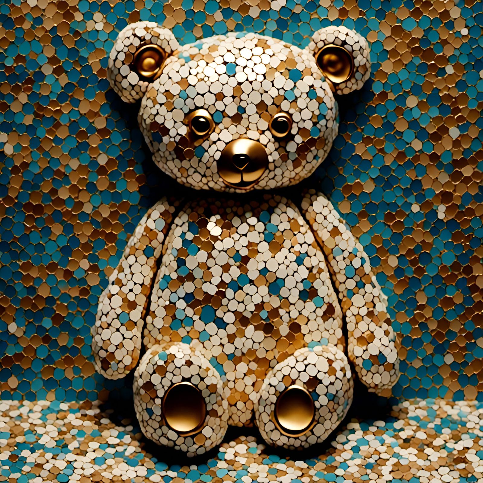 Beady-Eyed Marble Teddybear