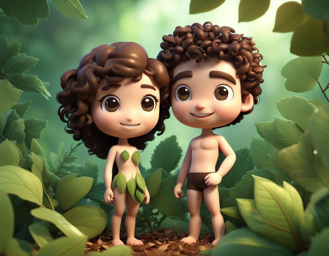 Bible for little ones : Adam and Eve in garden of Eden - AI Generated  Artwork - NightCafe Creator