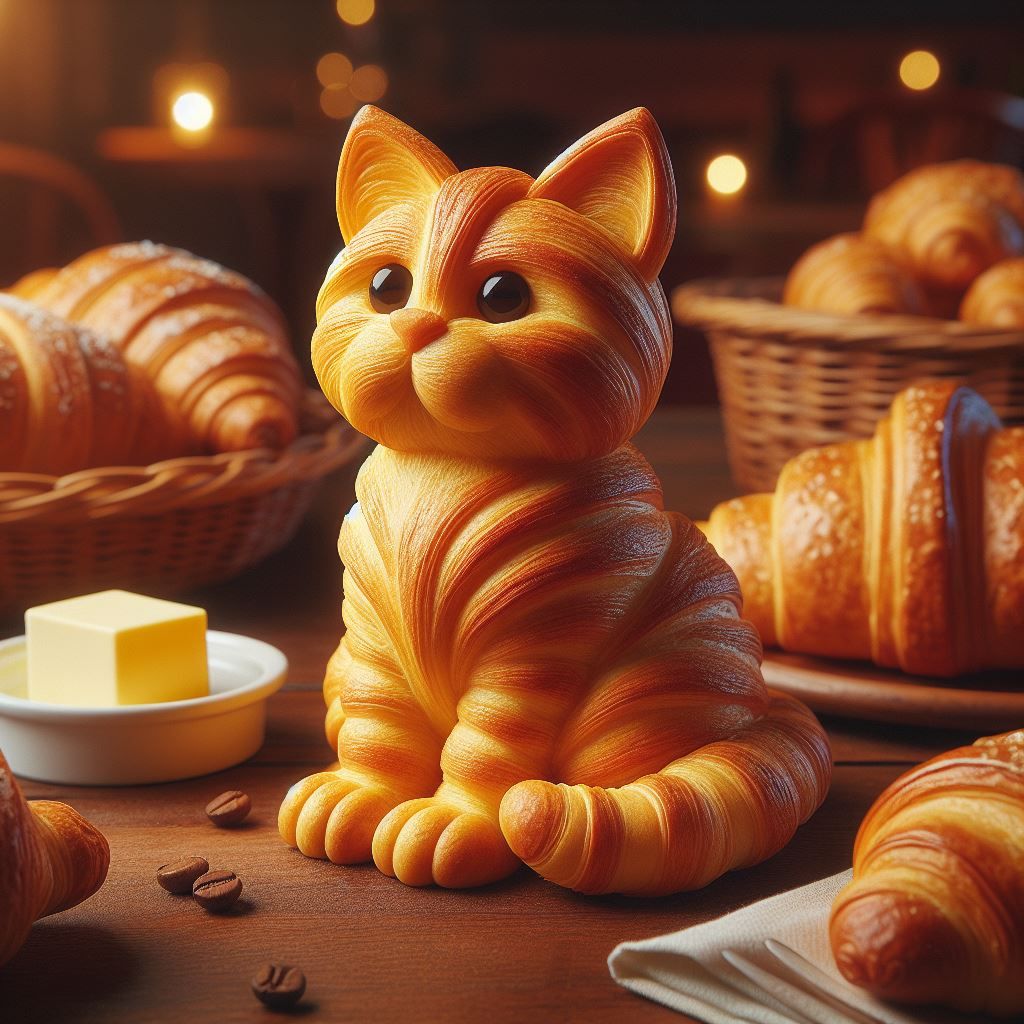 Good morning! - kitty croissant