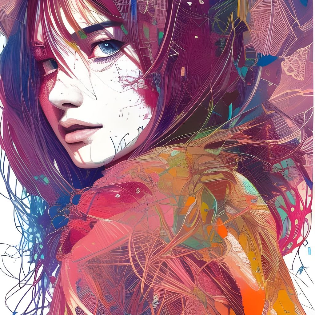 Poster of Girl in abstract beauty - AI Generated Artwork - NightCafe ...