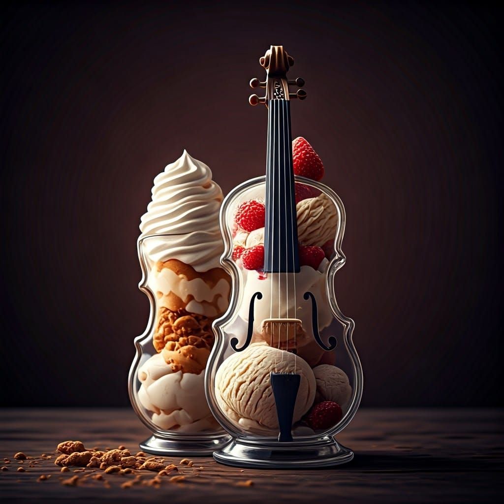 Copita de violín con helado   by @maria camila uribe bermudez