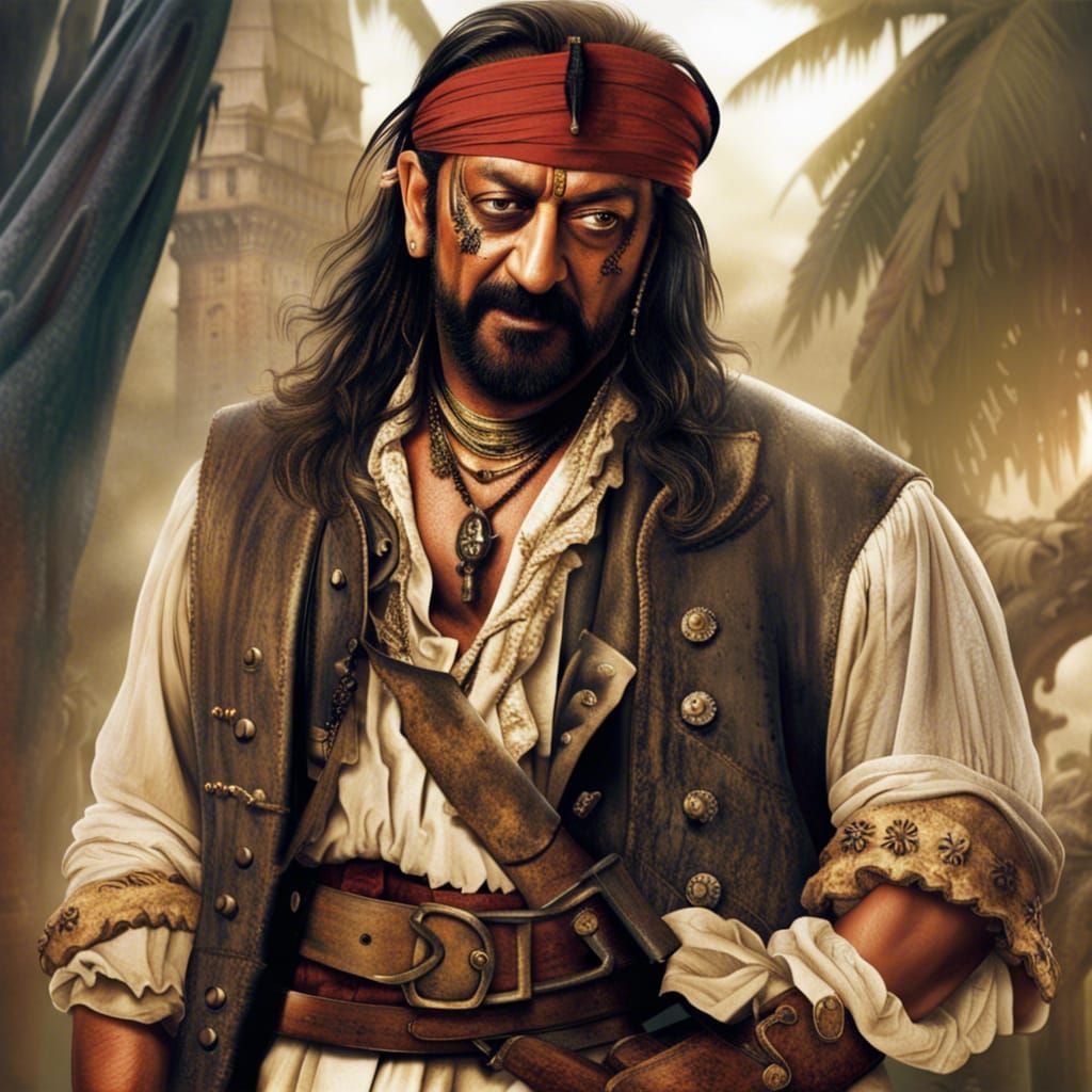 Indian actor Sanjay Dutt as a pirates of carribian - AI Generated ...