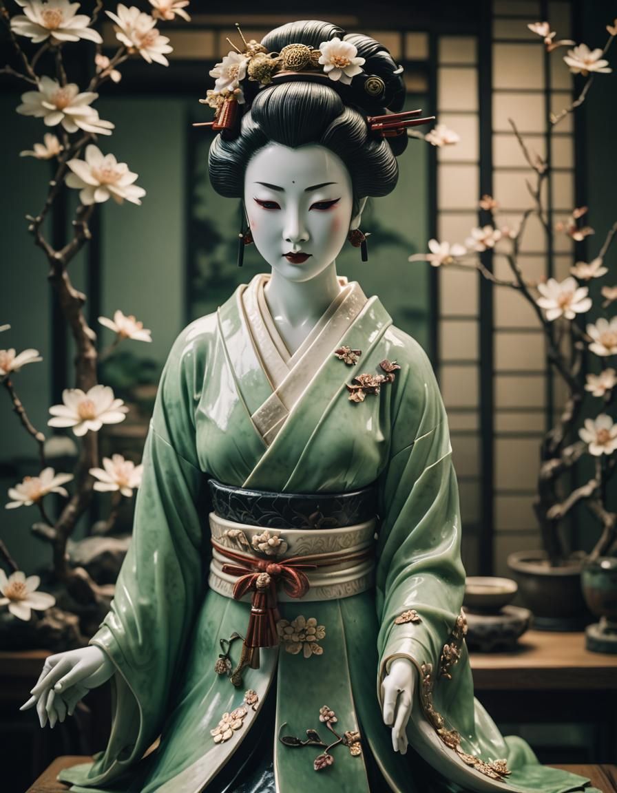 Jade & Porcelain Geisha 4