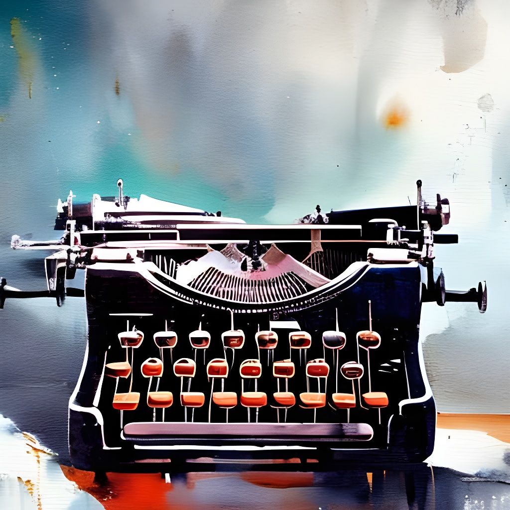 Typewriter Painting AI Generated Artwork NightCafe Creator